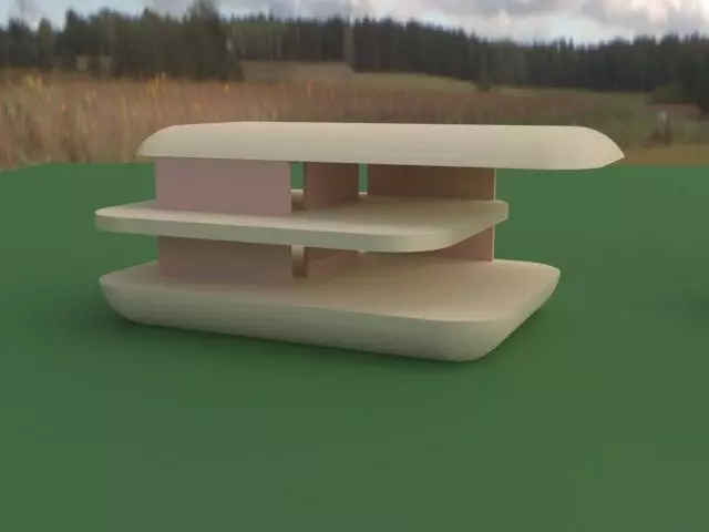 house coffee table on field Free 3D model