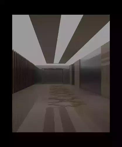 costume empty hallway with light shining Free 3D model