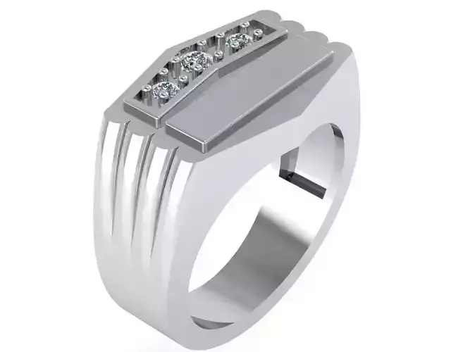 Diamond Signet Ring 0964