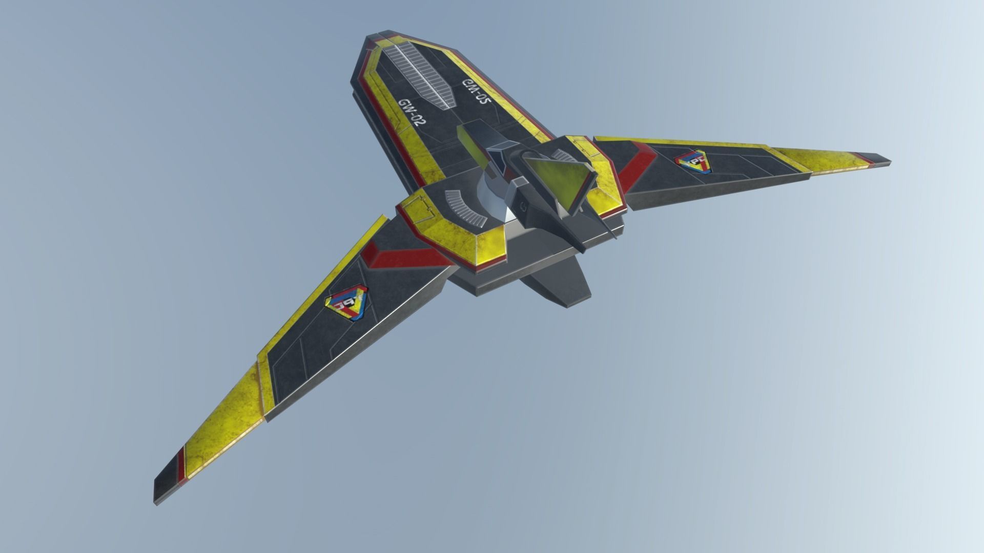 3D model GUTS WING 2 ultrman tiga plane aircraft Low-poly 3D model VR ...