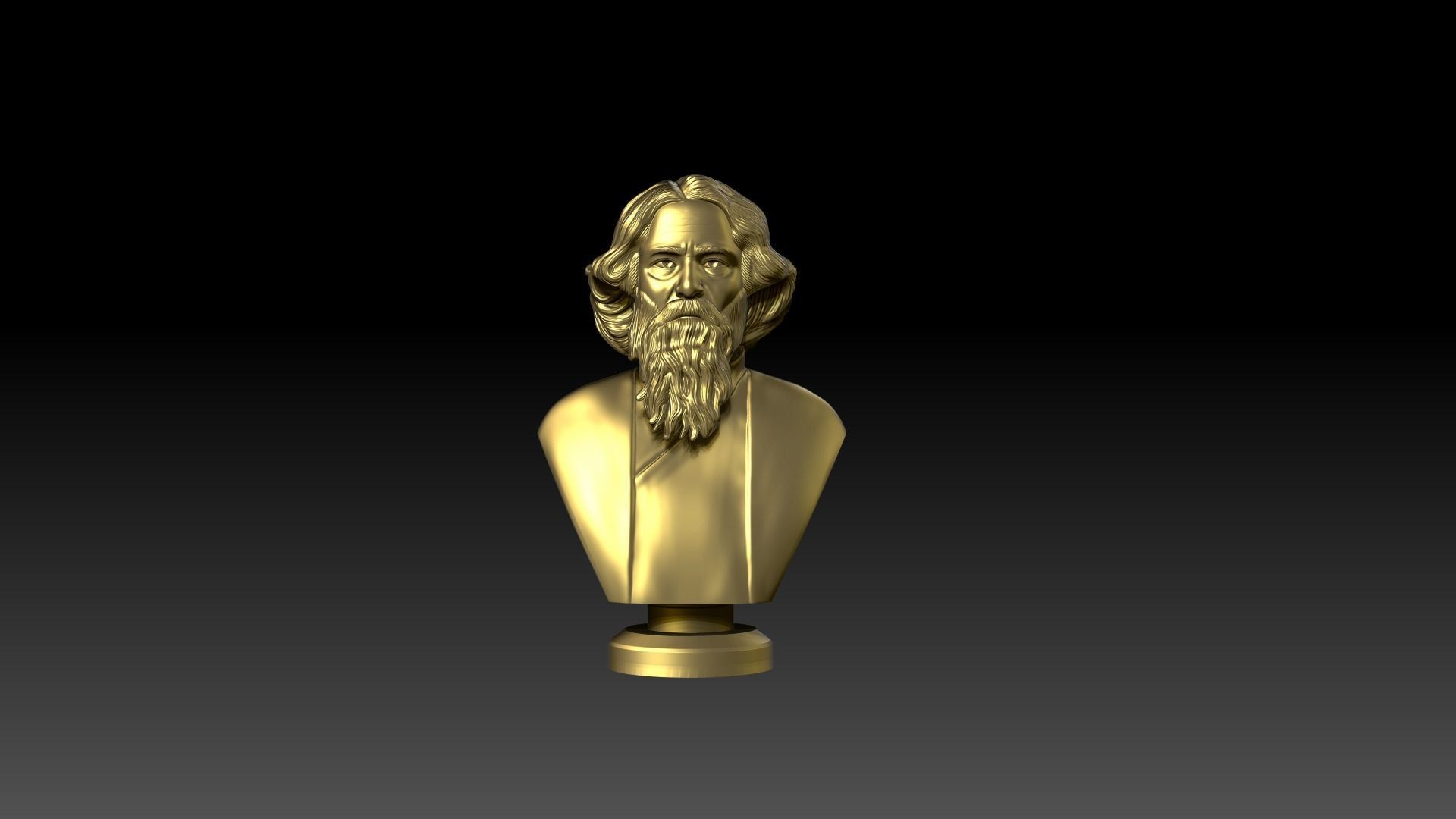 3D bust Model of Rabindranath TAGORE 3D print model_3