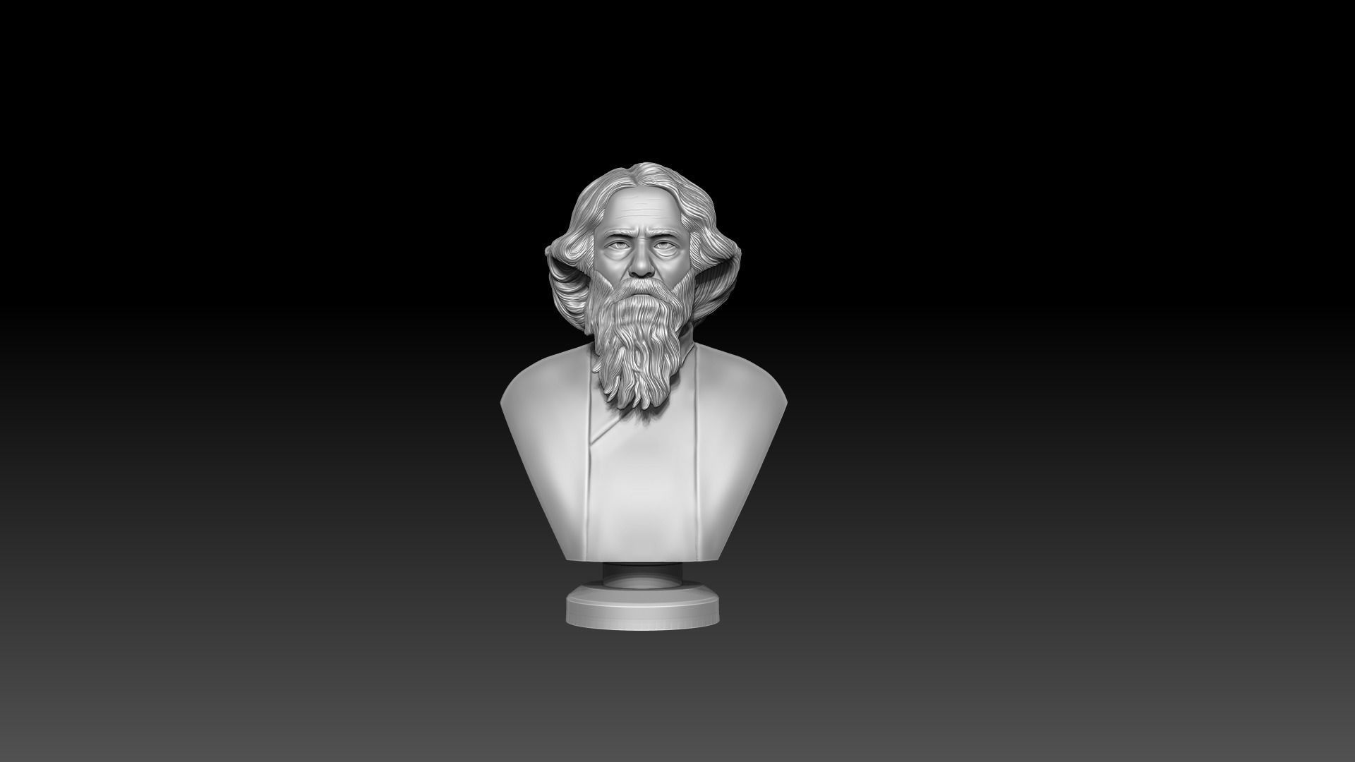 3D bust Model of Rabindranath TAGORE 3D print model_1
