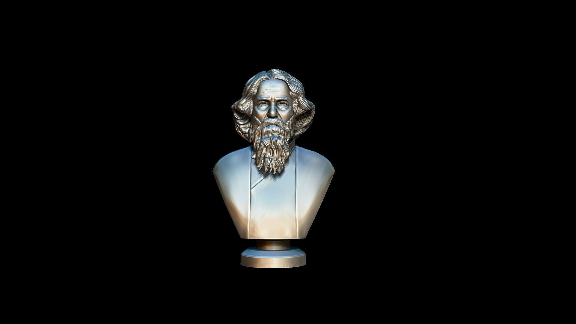 3D bust Model of Rabindranath TAGORE 3D print model_4