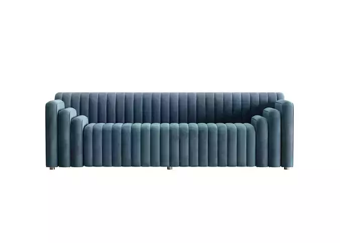 Furniture soft-covered monomer model - multi-person sofa