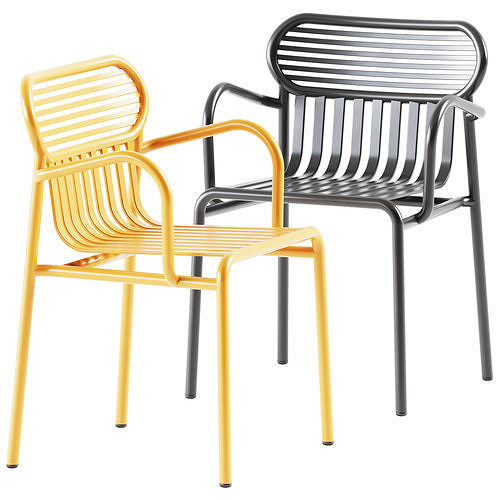 Week-end Garden Chair with Armrest by Petite Friture 3D model