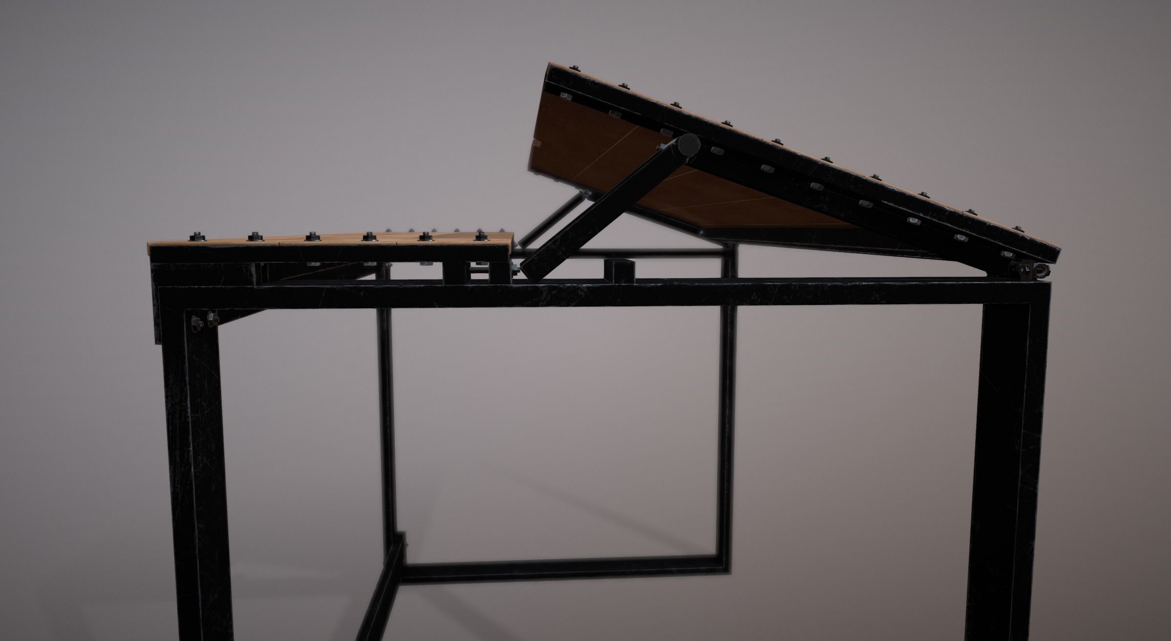 Artist table game ready prop Low-poly 3D model_8