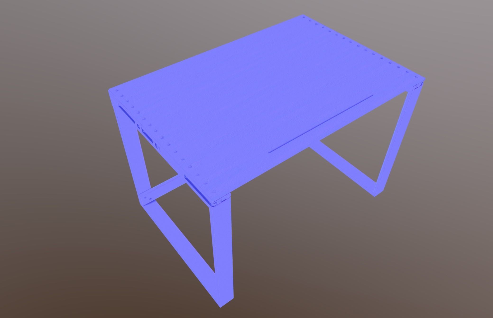 Artist table game ready prop Low-poly 3D model_6