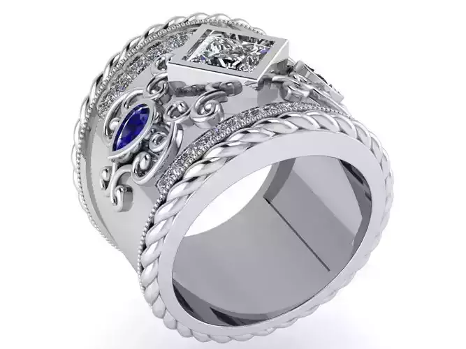 Rhombus Ornamental Ring 0971