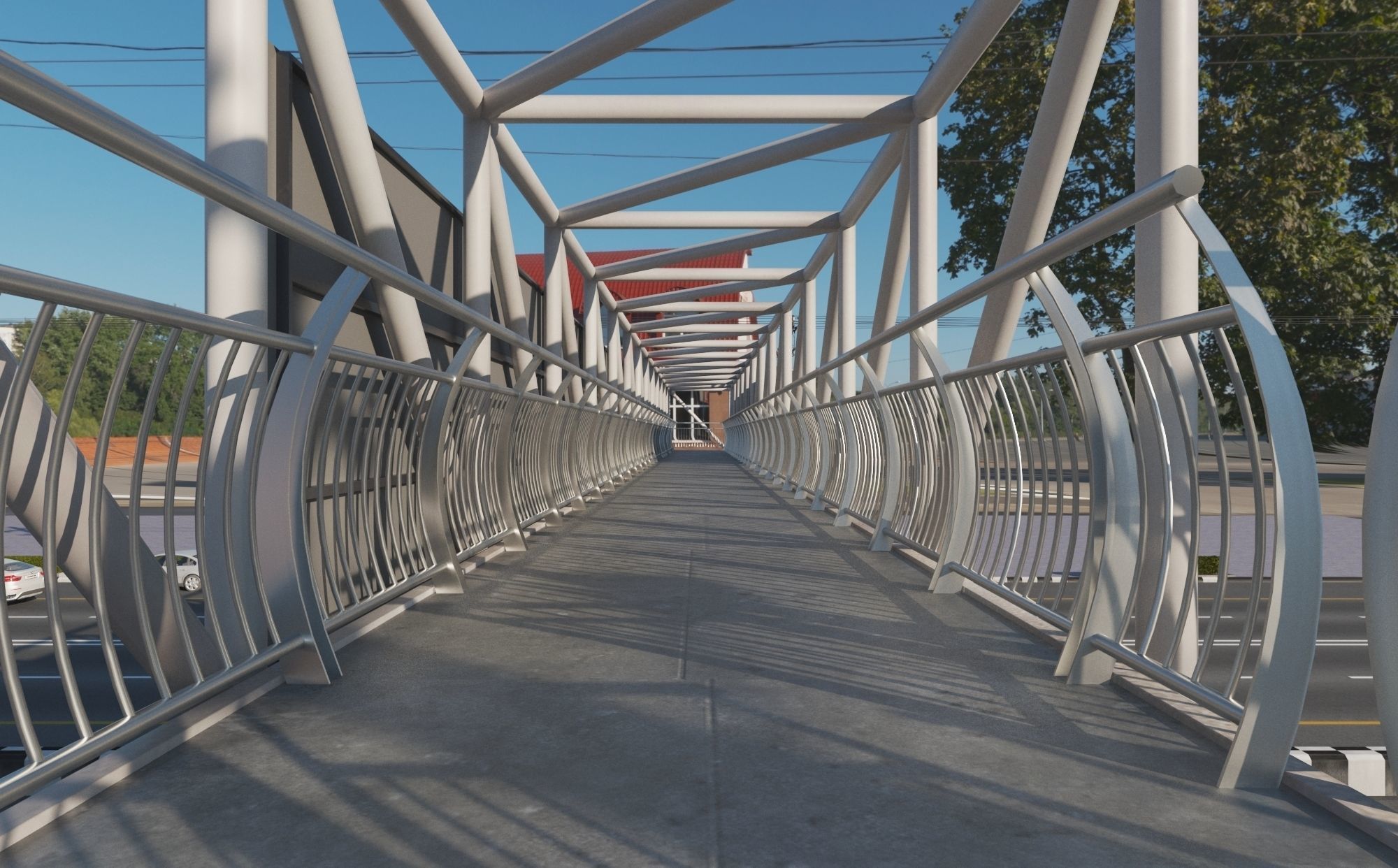 Poly Bridge Model 3D model Lowpoly Pedestrian Bridge VOL 2 VR / AR / low-poly | CGTrader