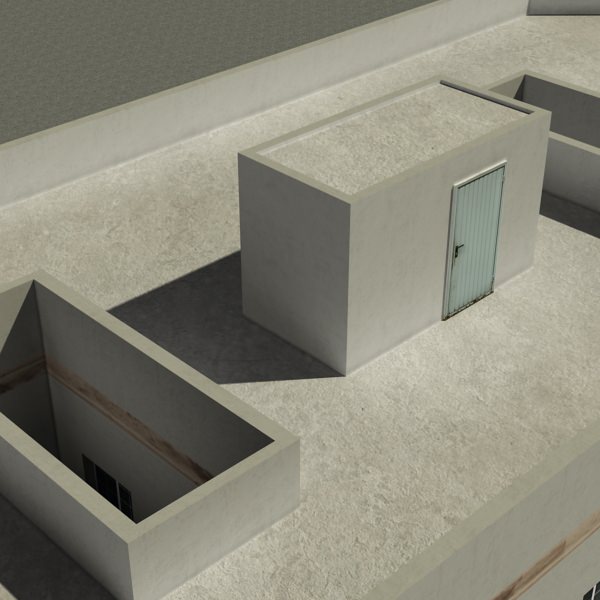 Building apartment Low-poly 3D model_7