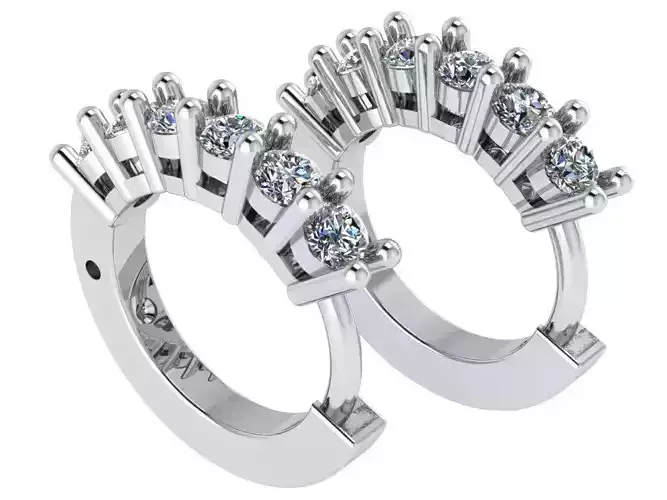 Diamond Hoop Earring 0983