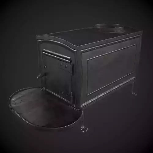 Vintage Oven Low-poly 3D model