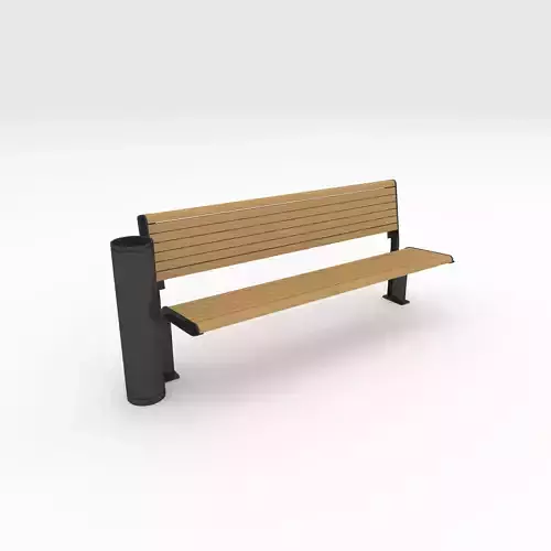 Bench Park 29 Low-poly 3D model