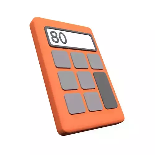 orange coloured calculator