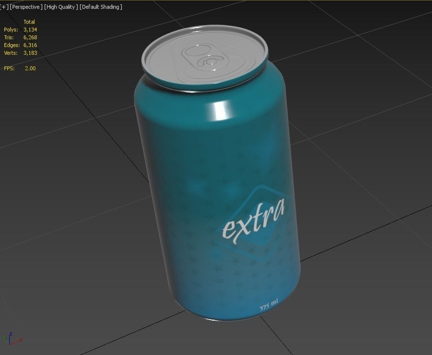 Drink Can Standart 375 ml Low-poly 3D model_16