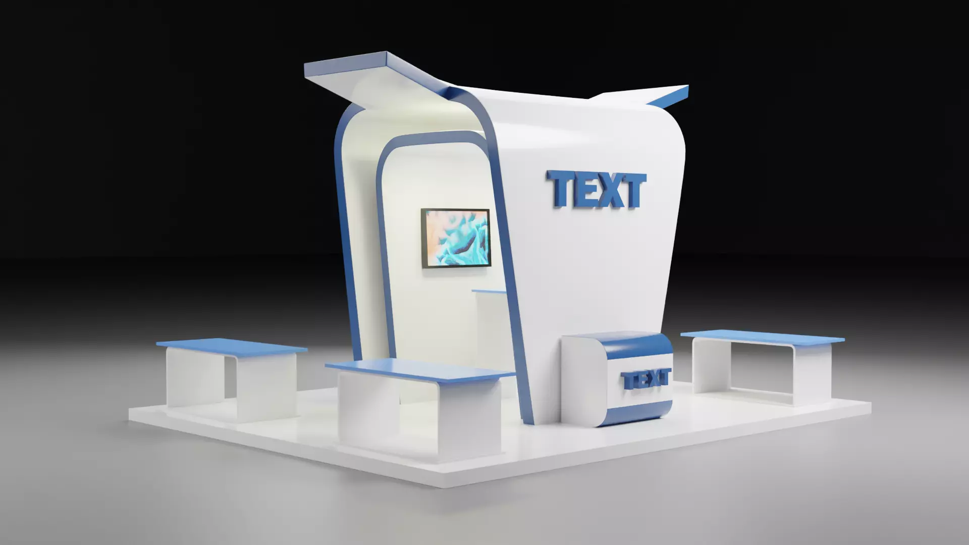Modern Exhibition Booth 3D Model 3D model