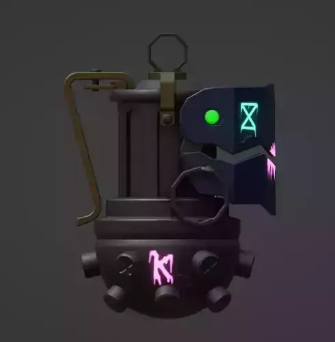 Grenade Jinx from Arcane Lreague of Legends Free low-poly 3D model