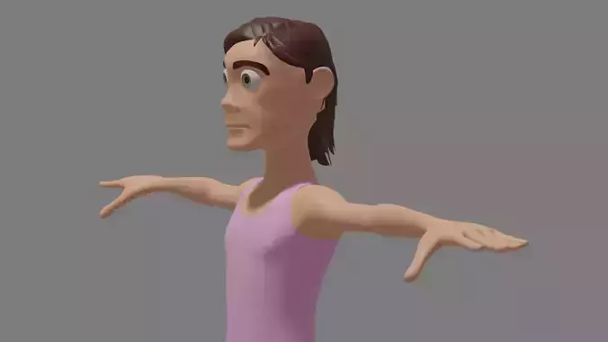 3D Model without bones Free low-poly 3D model