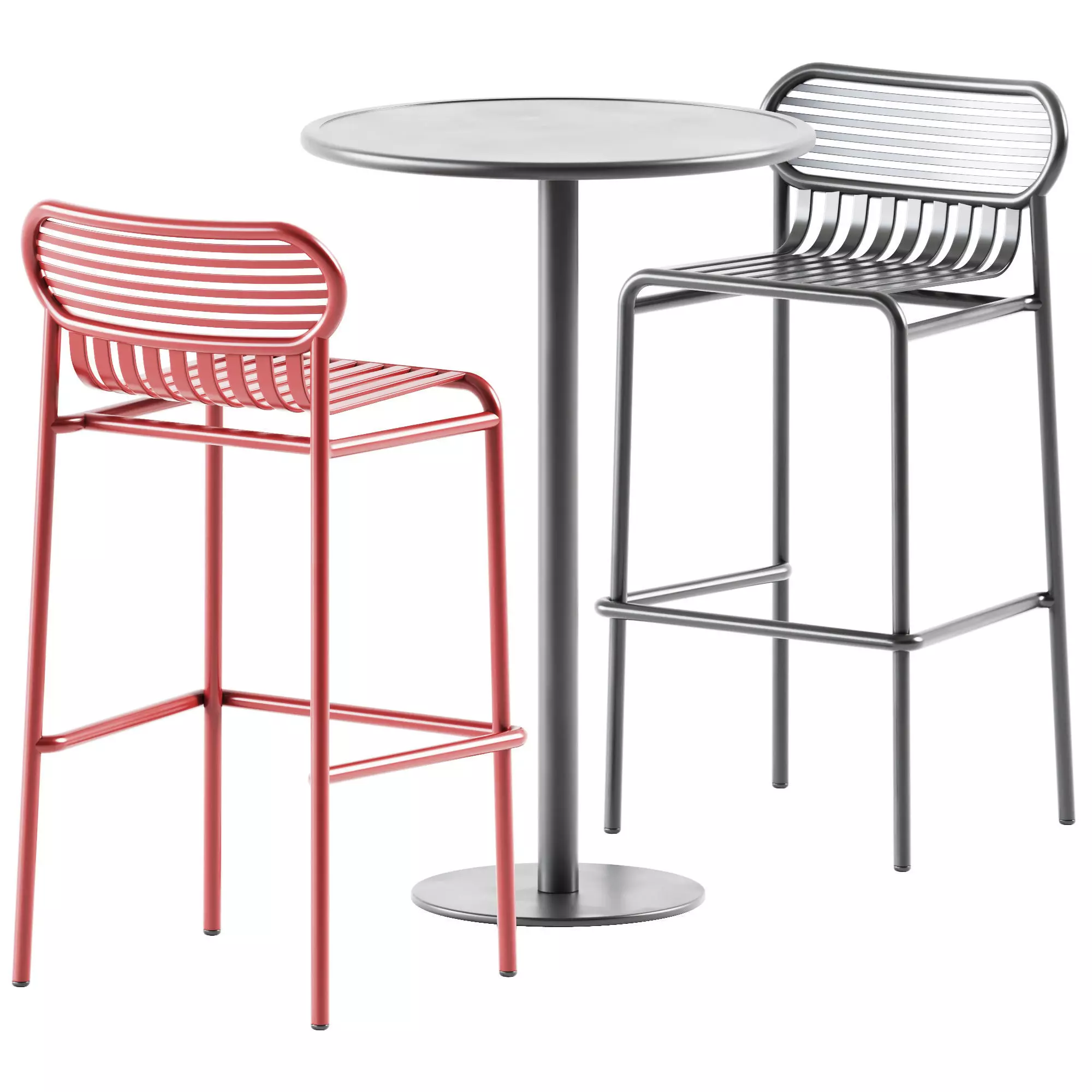Week-end High Table and Garden Bar Stool by Petite Friture 3D model
