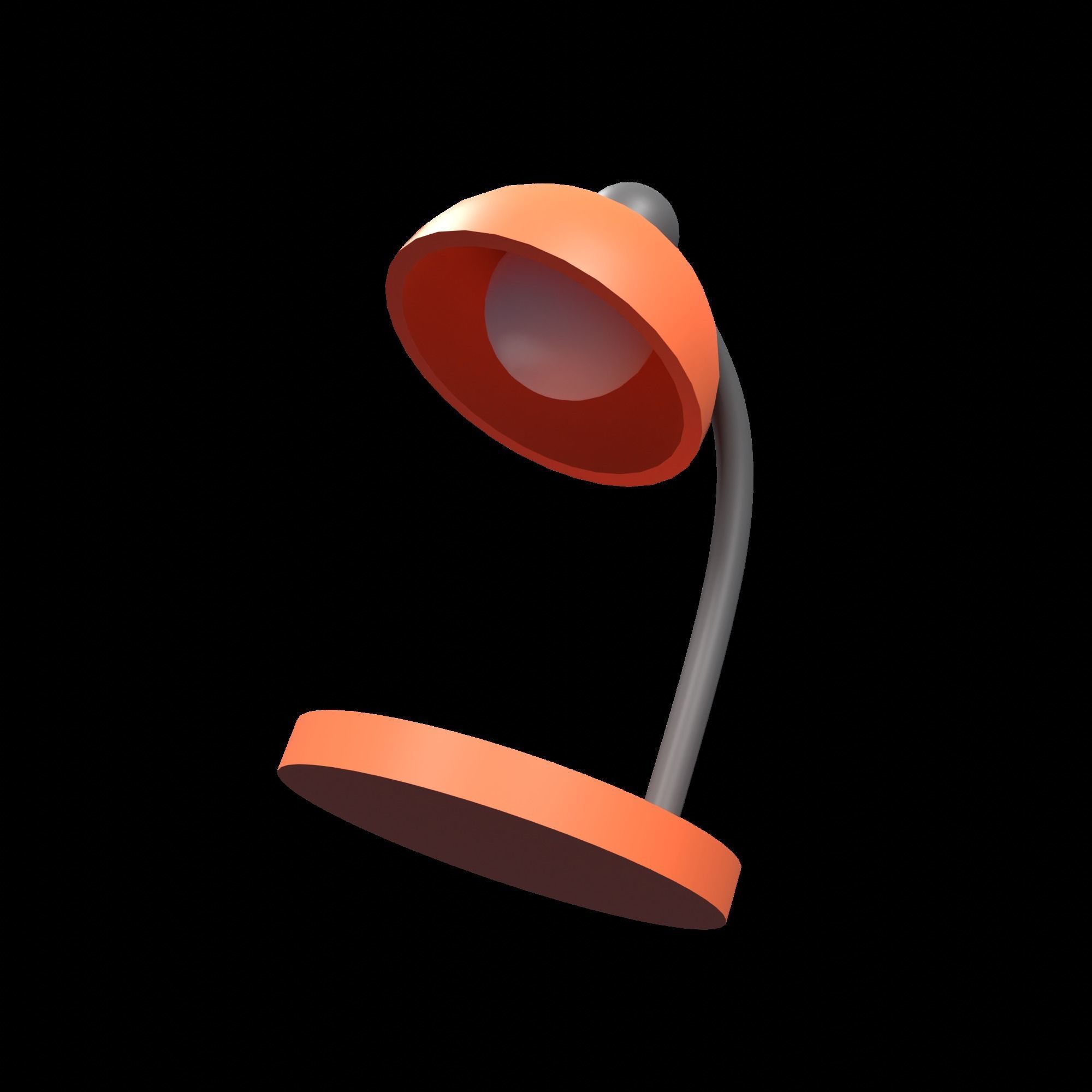 study lights Low-poly 3D model_1