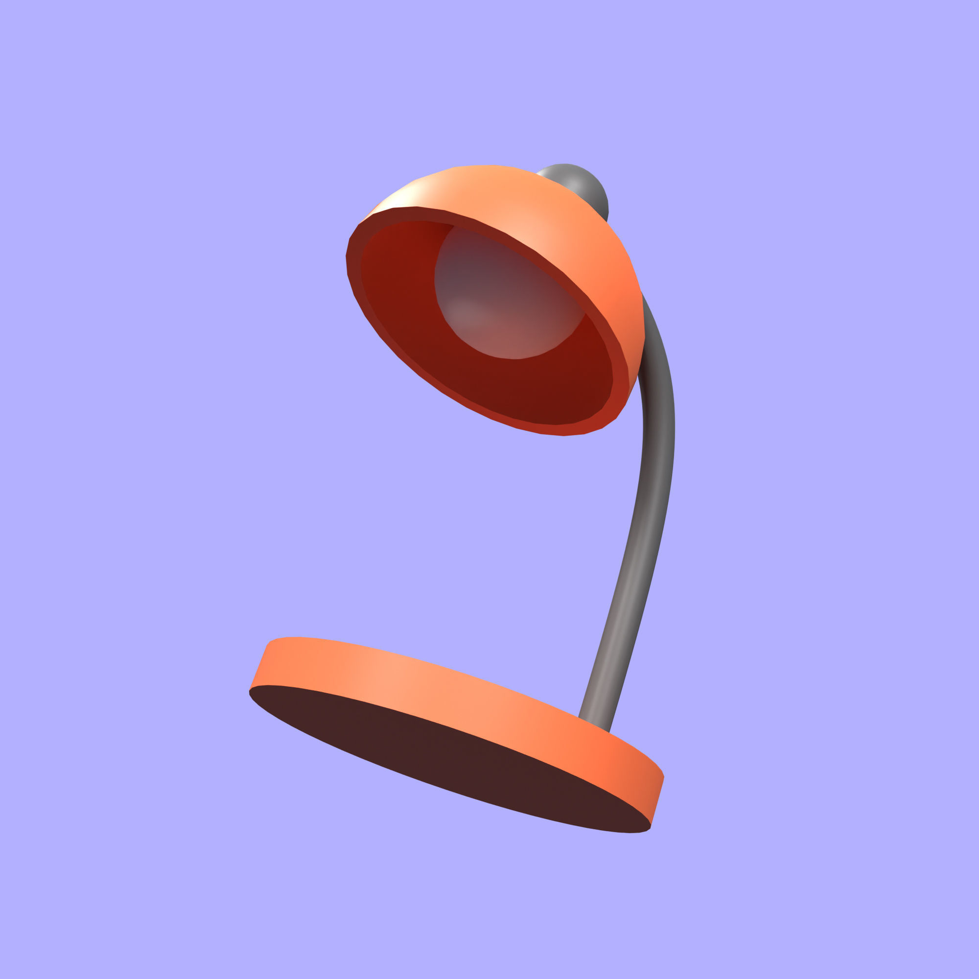 study lights Low-poly 3D model_2
