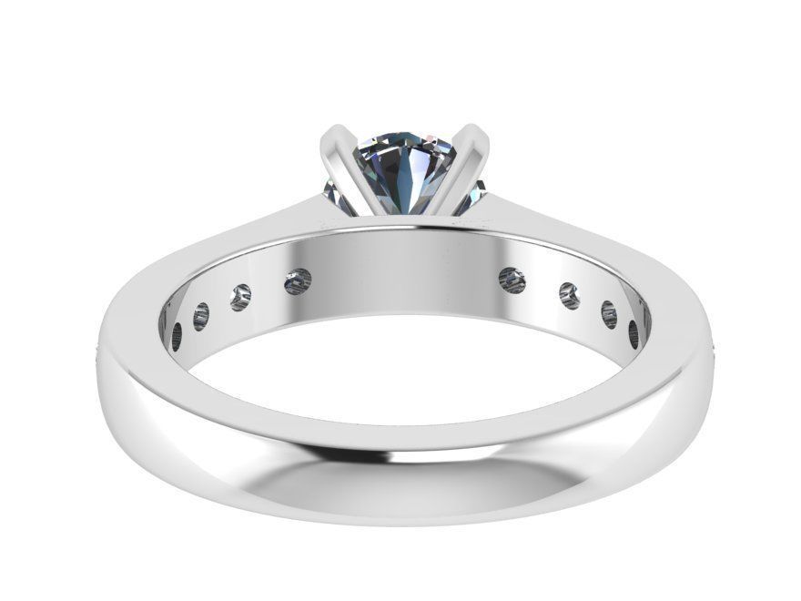 Peg Head Diamond Ring 1512 3D print model_3