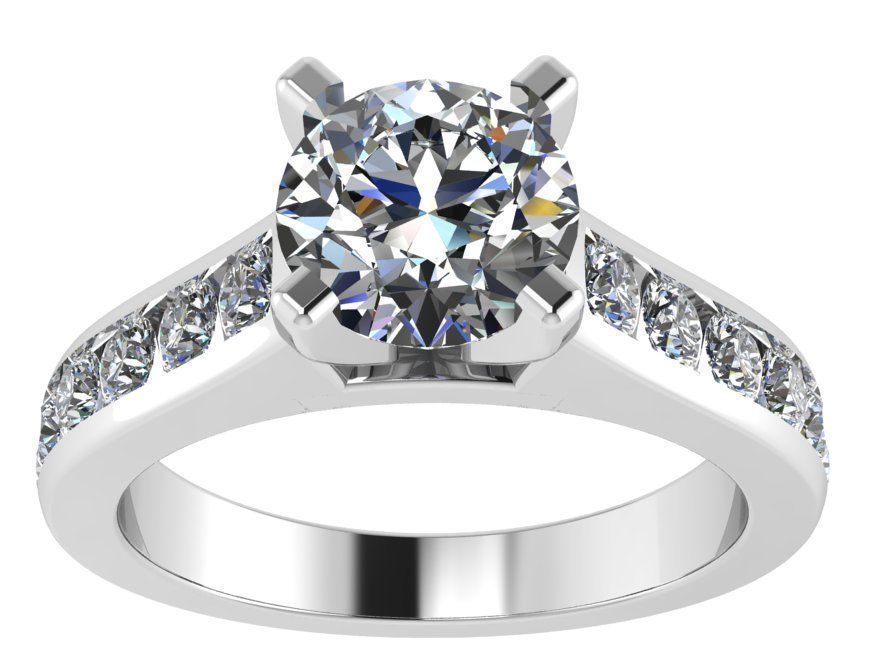 Peg Head Diamond Ring 1512 3D print model_2