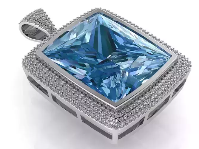 Cushion Halo Pendant 1514