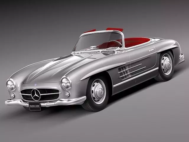 Mercedes-Benz 300SL Roadster 1956 3D model_0