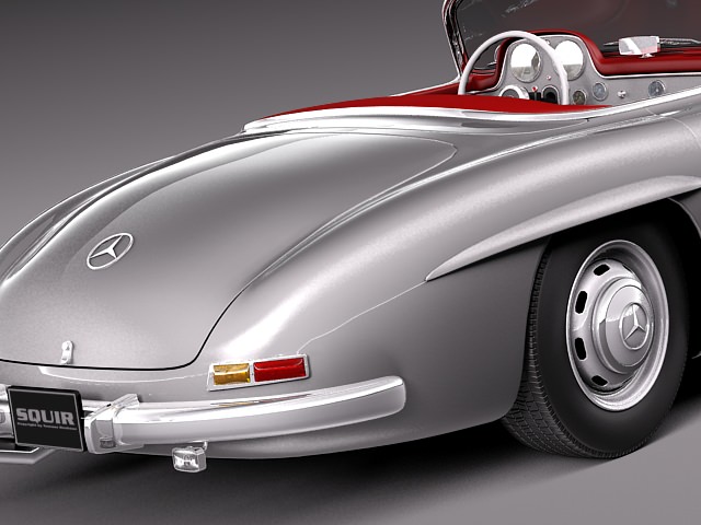 Mercedes-Benz 300SL Roadster 1956 3D model_3