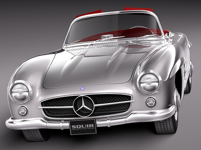 Mercedes-Benz 300SL Roadster 1956 3D model_1