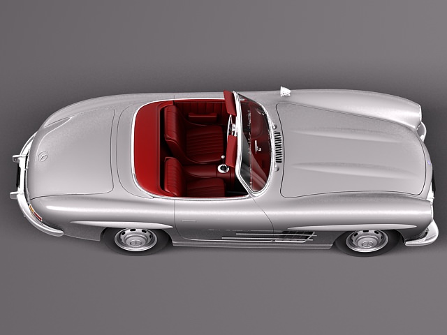Mercedes-Benz 300SL Roadster 1956 3D model_7