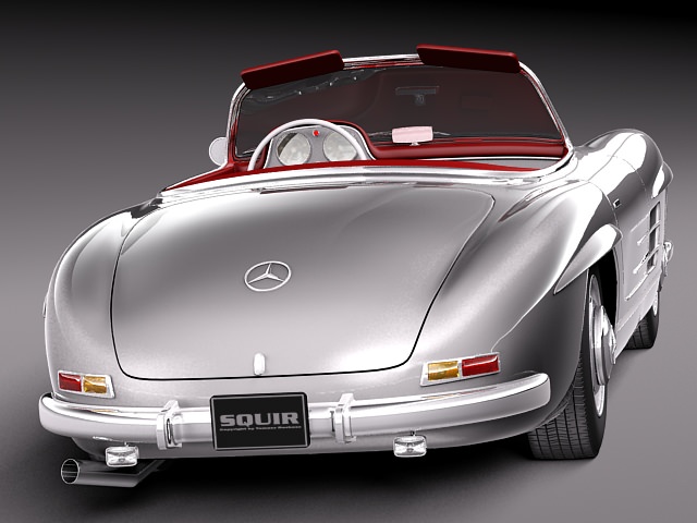 Mercedes-Benz 300SL Roadster 1956 3D model_4