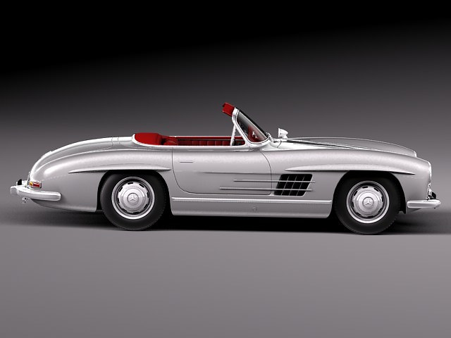 Mercedes-Benz 300SL Roadster 1956 3D model_6