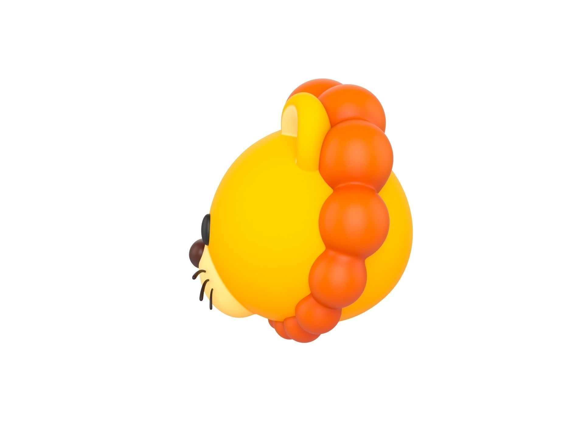 Prop143 Lion Head 3D model_7