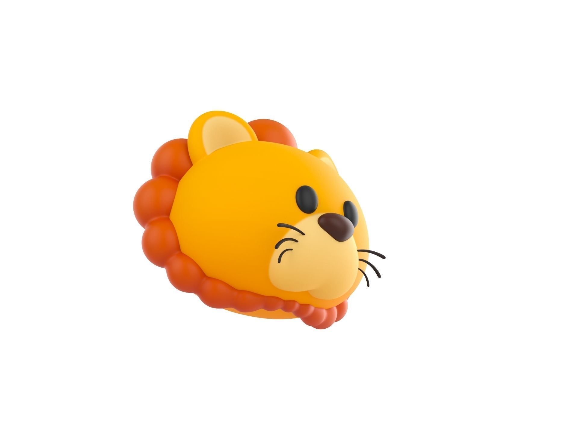 Prop143 Lion Head 3D model_2