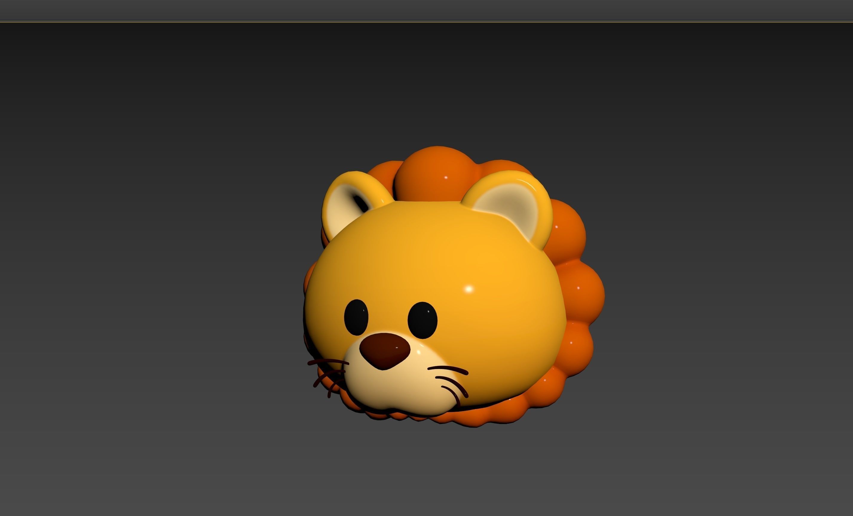 Prop143 Lion Head 3D model_10