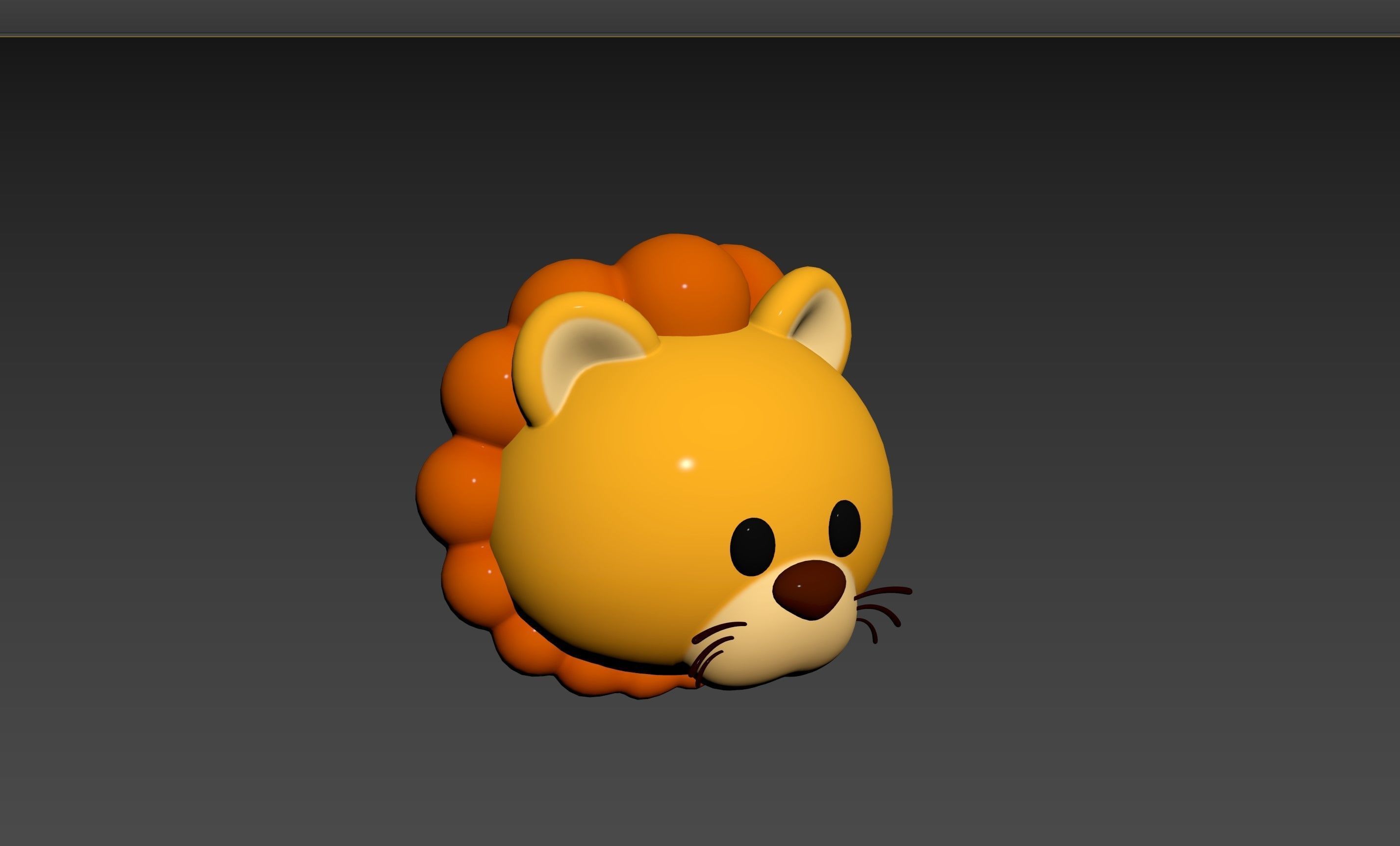 Prop143 Lion Head 3D model_15