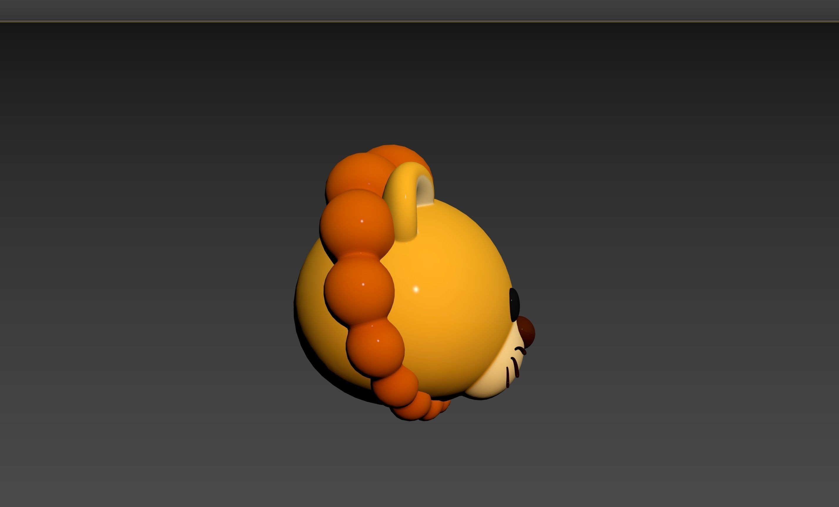 Prop143 Lion Head 3D model_16