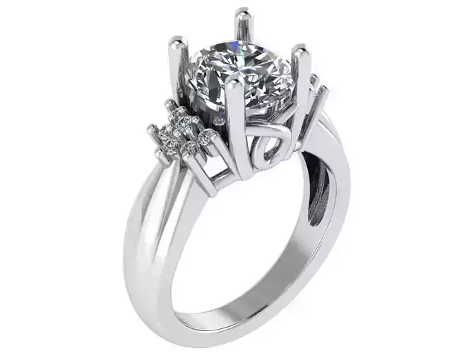 Oval Stone Ornamental Ring 1518