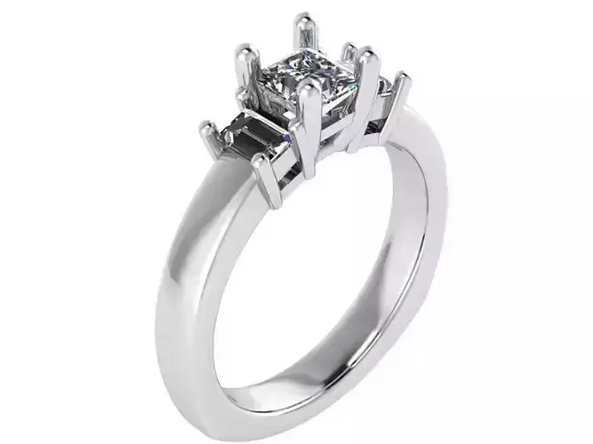 3-Stone Princess Ring 1519