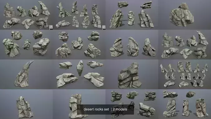 desert rocks set 