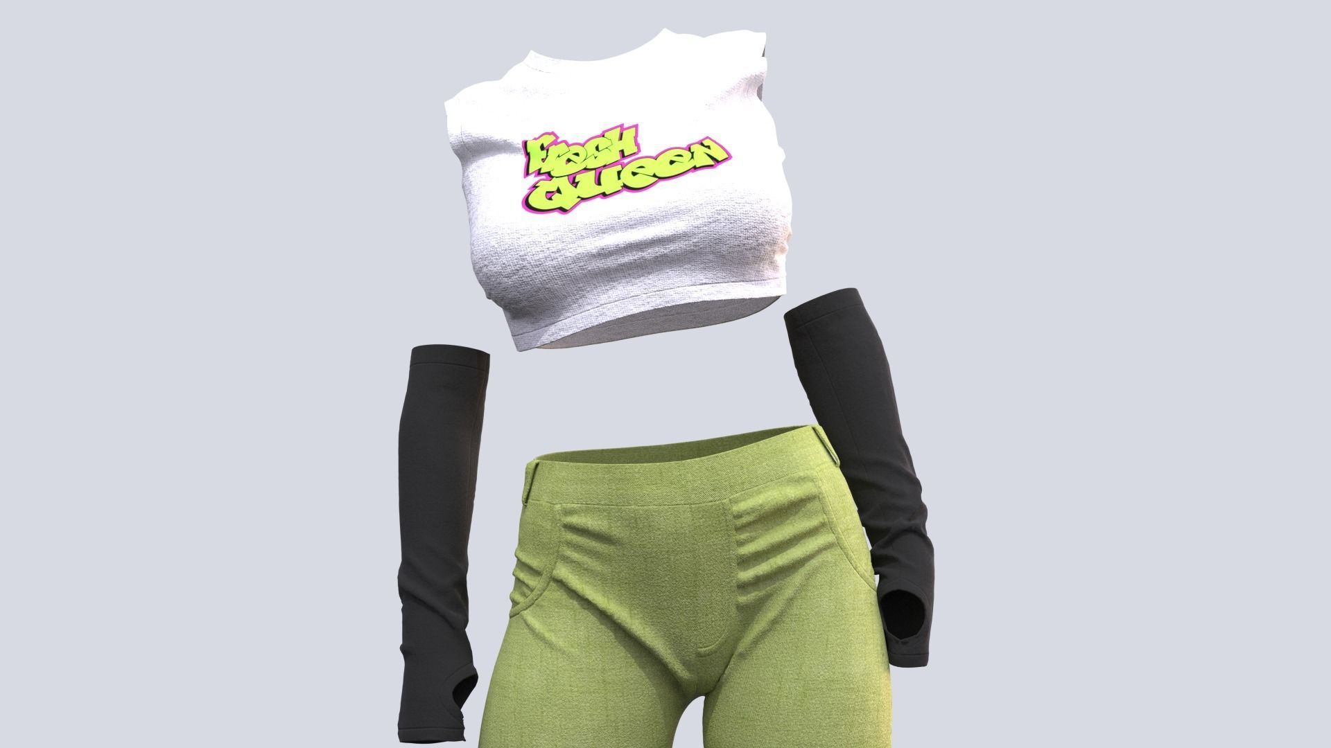 Realistic Female Outfits 3D model_42