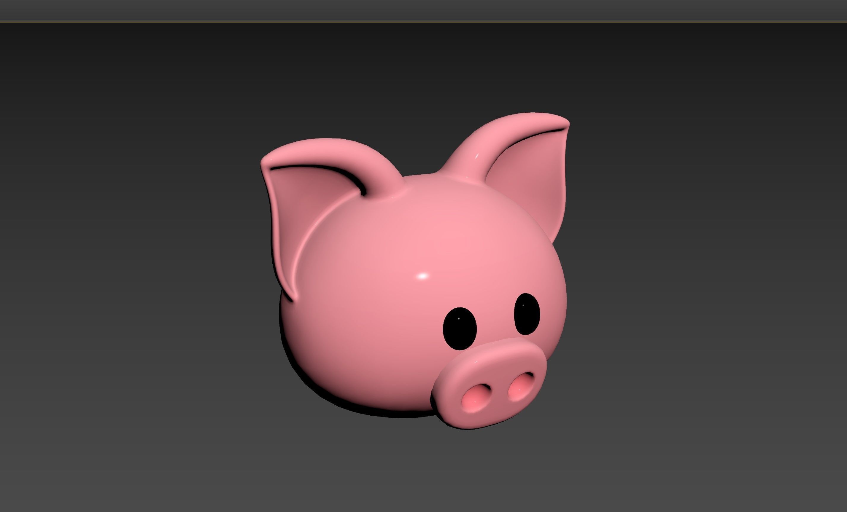 Prop147 Pig Head 3D model_15