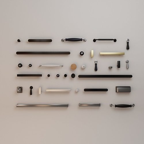 Ikea Handles and Knobs pack3 3D model