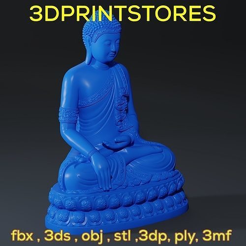 Buddha Sitting on pedestal ready to 3d print  3D print model