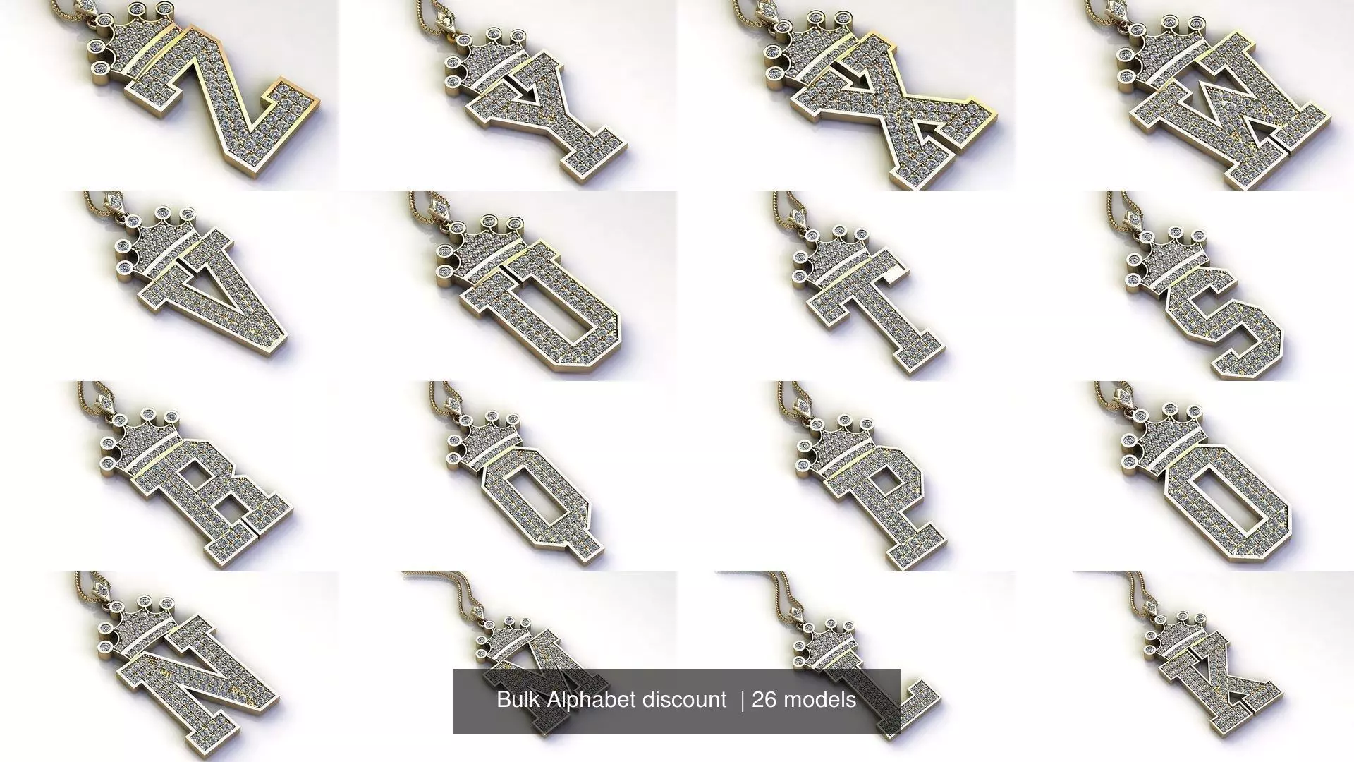 Bulk Alphabet discount 3D Model Collection_0