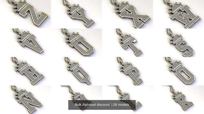 Bulk Alphabet discount  3D Model Collection
