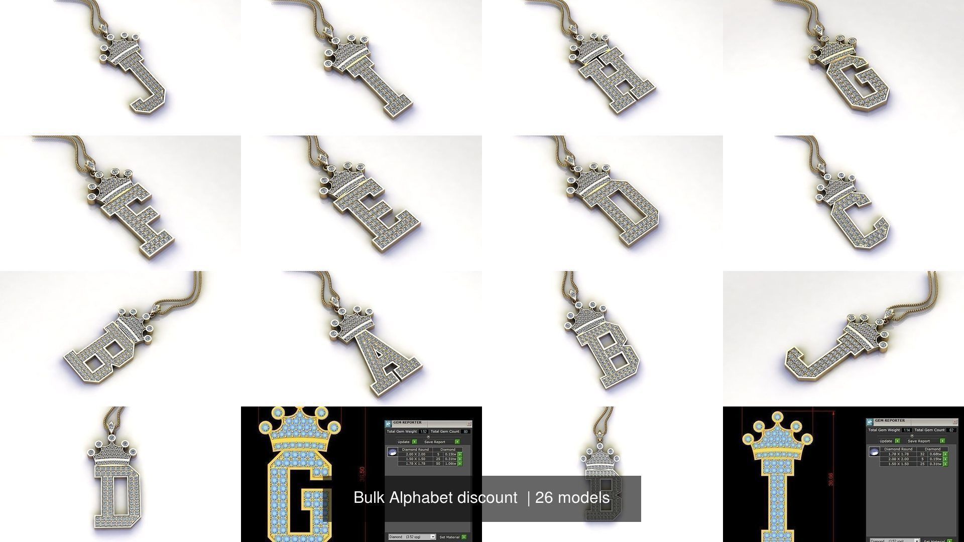 Bulk Alphabet discount 3D Model Collection_2