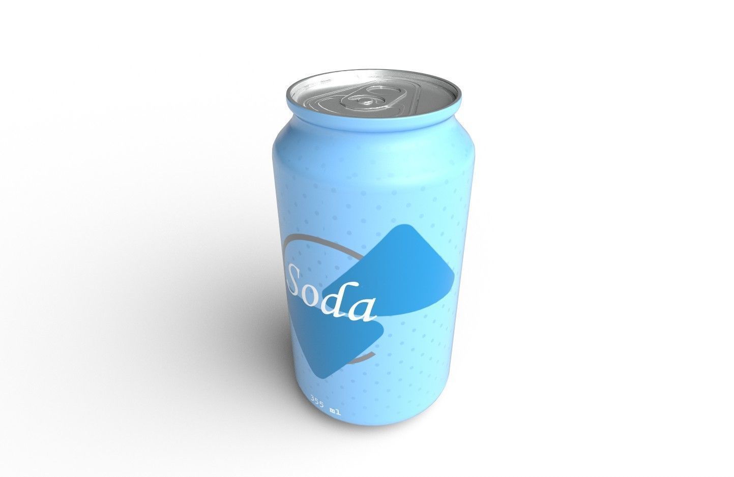 Drink Can Standart 355 ml Low-poly 3D model_3